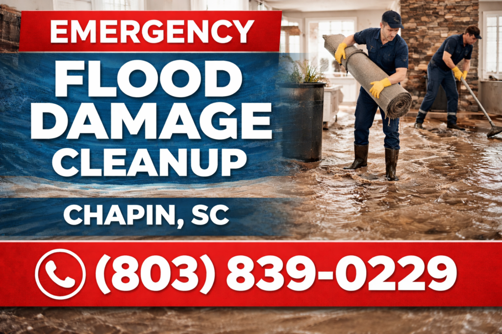 Chapin Flood damage cleanup