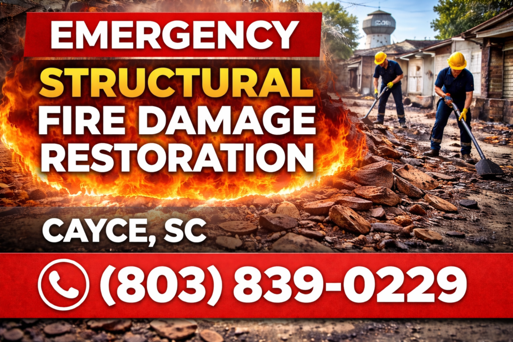 Cayce Structural fire damage restoration