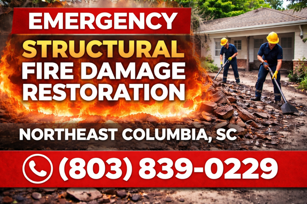 Northeast Columbia Structural fire damage restoration